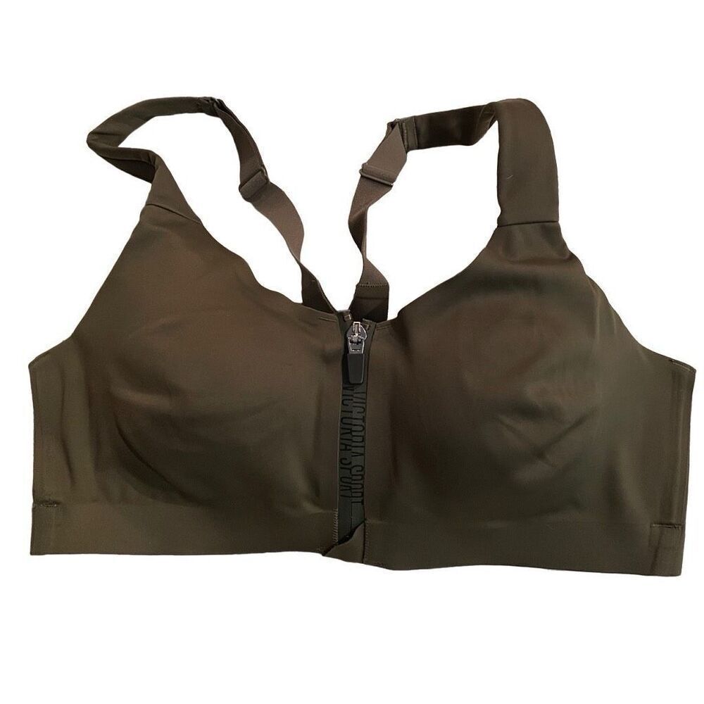Victoria's Secret Womens Sport Bra Incredible Knockout Ultra Max 34C Olive Green